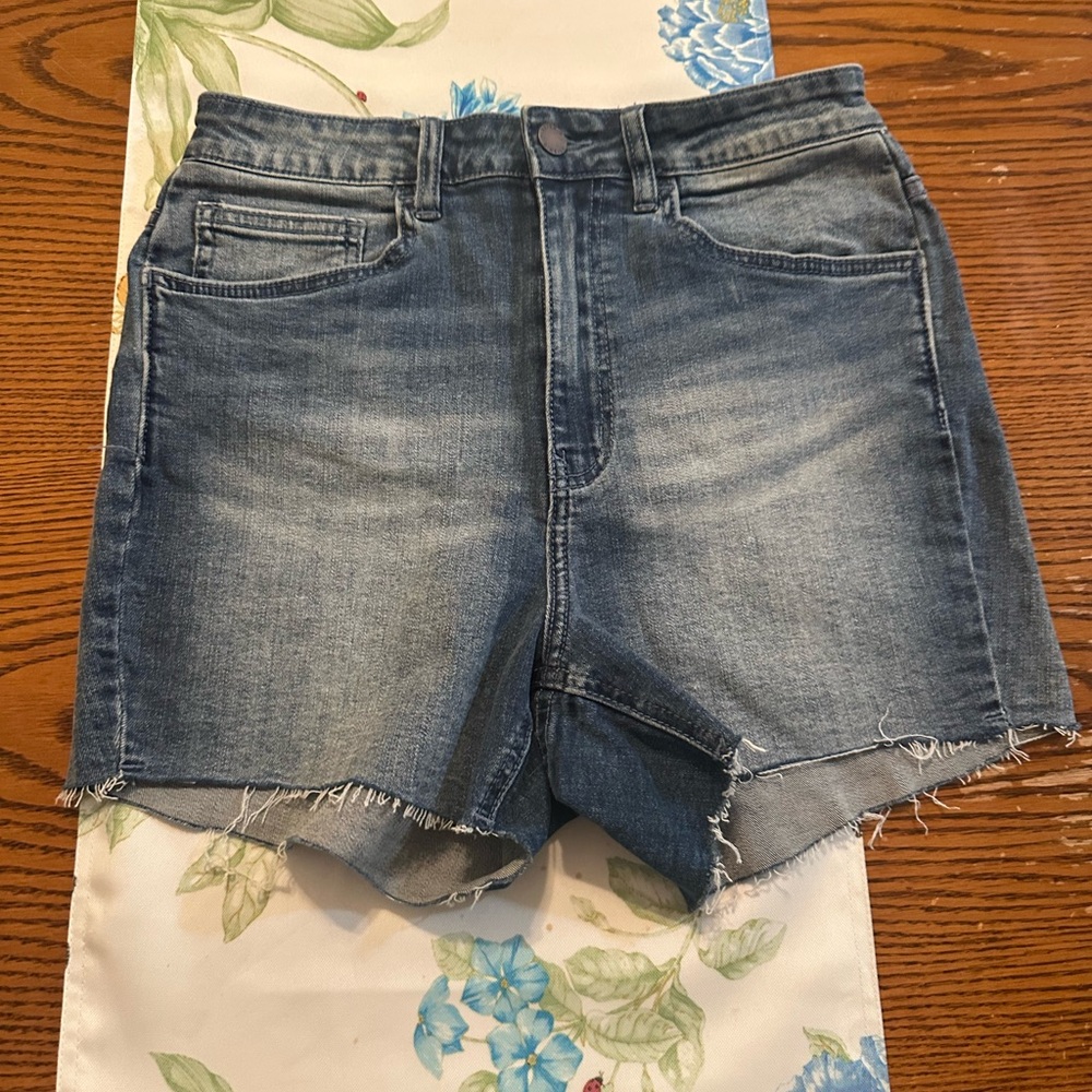 O'Neill Blue Jean Shorts Distressed Cut-Off Hem